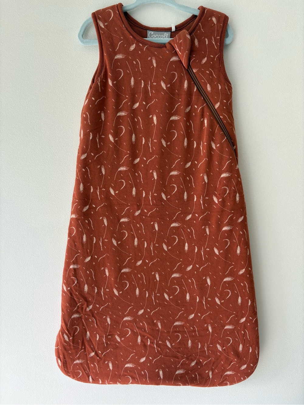 Coccoli Rust-Red and Wheat Patterned Sleepsack